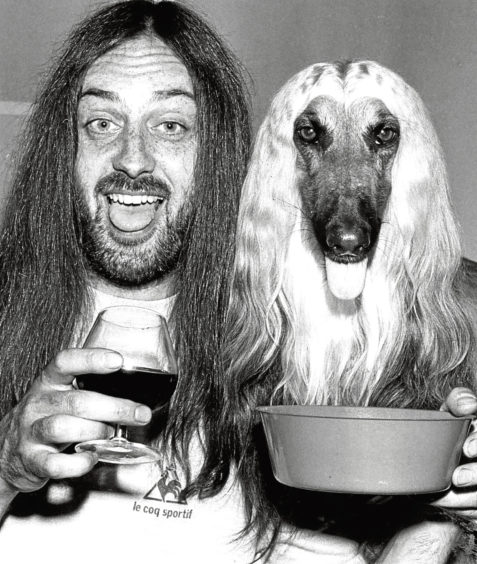 1986: Barra, Ronnie Vannini's six-year-old Afghan hound won first prize for the best hound in the show.