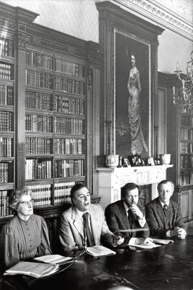 1978: Left to right, Lady Aberdeen, Lord Kirkhill, Mr Hector MacKenzie, of the Scottish Development Department, and Mr John Davie, deputy director of the National Trust and trust regional director.