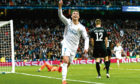 Cristiano Ronaldo celebrates scoring a goal.