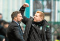 Hibernian's Neil Lennon and Aberdeen's Derek McInnes.