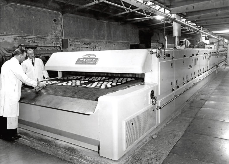 1959: the newest oven at the Northern Co-operative Society’s Berryden Road Bakery.