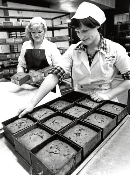 1979: Pat Harper and Pat McLachlan, left, at the Northern Co-op bakery in Berryden Road.