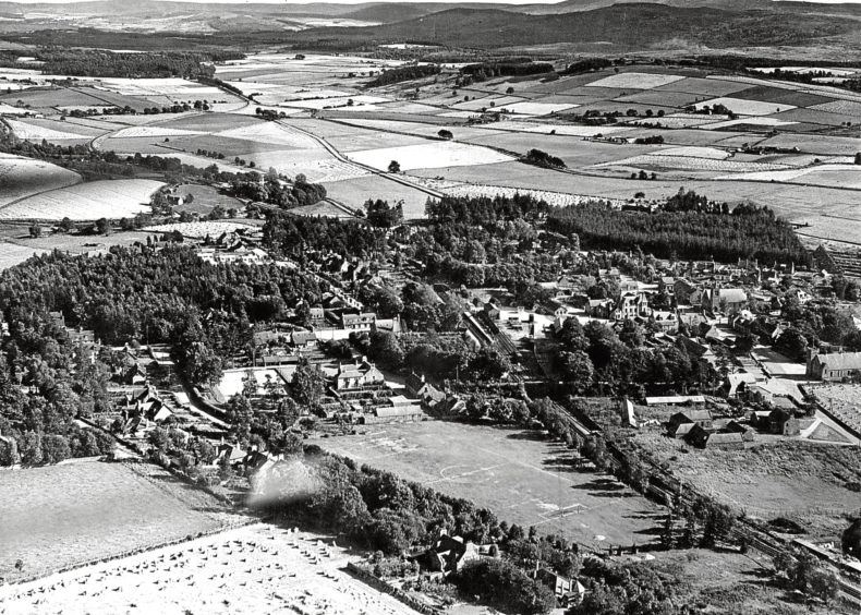 1948: An aerial view of the Aberdeenshire village, taken in September.