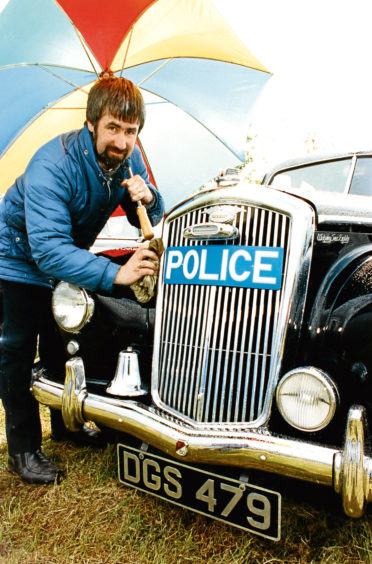 1993: Wolseley car enthusiast Andy Grant with his 1953 Wolseley 6/80.