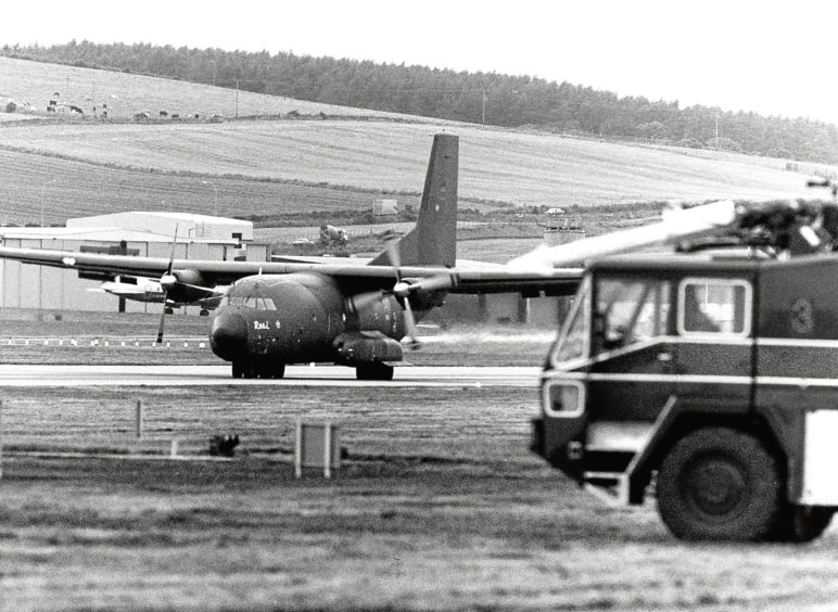 1991: Emergency services were on full alert today when a German military aircraft, a ND16 Transall, was forced to land in Aberdeen on one engine after mechanical problems.