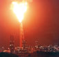 1996: The flame of flaring gas at the St Fergus terminal, which could be seen from over 50 miles away