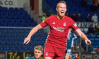 Adam Rooney celebrates a goal for Aberdeen