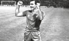 Aberdeen captain Willie Miller celebrates victory over Ipswich Town in 1981.