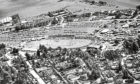 An aerial view of the Aboyne Games held at the Charlestown Green