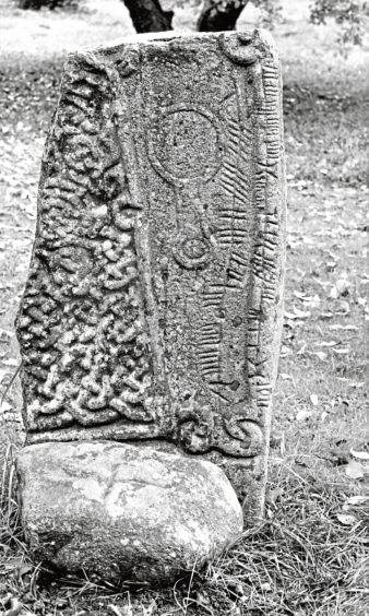 The Ogham Stone at Aboyne Castle