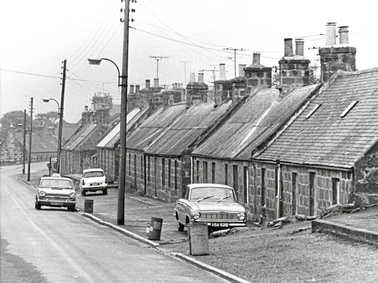 1973: The view of New Pitsligo when you enter the village from the north along the High Street