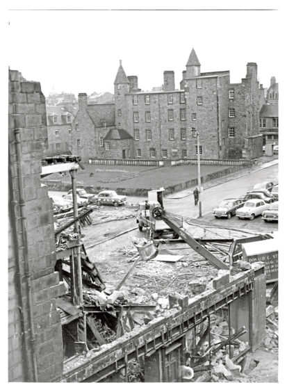 1964: A building being demolished on Broad Street falls the wrong wrong way