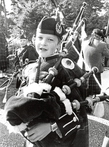 1984: Youngest marcher 11-year-old Graham Thomson, of Railway Cottage, Bellabeg