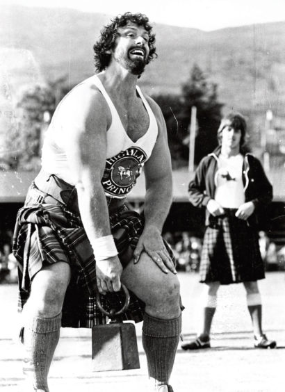 1981: Strongman legend Geoff Capes gets ready to throw the weight over the bar