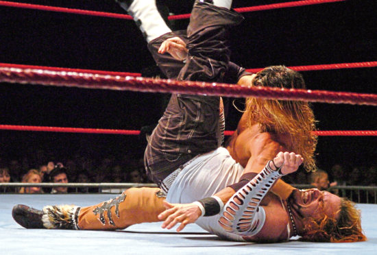 2006: WWE Wrestling at the AECC – Jeff Hardy, front, Johnny Nitro, back
