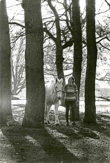 1989: Susan Gilbert in Duthie Park with one of Aberdeen District Council’s horses