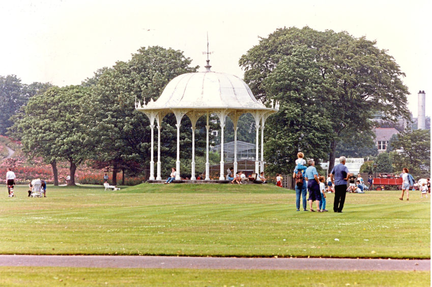 1990: The bandstand at Duthie Park, pictured here in 1990, remains a well photographed landmark in the Ferryhill