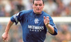 Paul Gascoigne in action for Rangers in 1995/96 season.