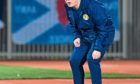 Scotland manager Alex McLeish on the touchline during Scotland's match with Albania.