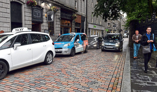 Taxi drivers in Aberdeen must pass the street knowledge test before they get their licences. Picture by Jim Irvine/DC Thomson
