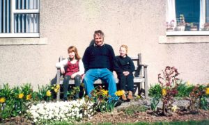 Brian McKandie and his great nieces. Image: Handout