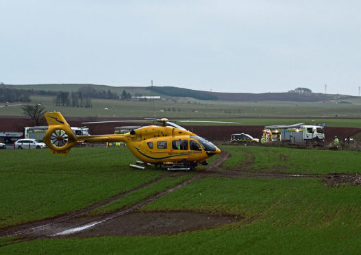 The scene of the incident on the A90