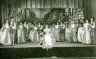 Garden party scene, Sleeping Beauty pantomime, Shrewsbury Theatre, 1944