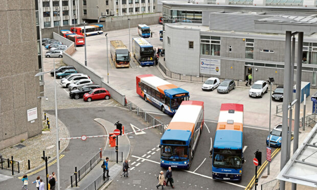 It is understood the disturbance took place near Aberdeen bus station. Image: Kami Thomson/ DC Thomson.