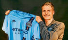 Gary Mackay-Steven after signing for New York City FC. Picture courtesy of New York City FC