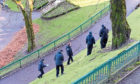 Police investigate the alleged attack in Union Terrace Gardens