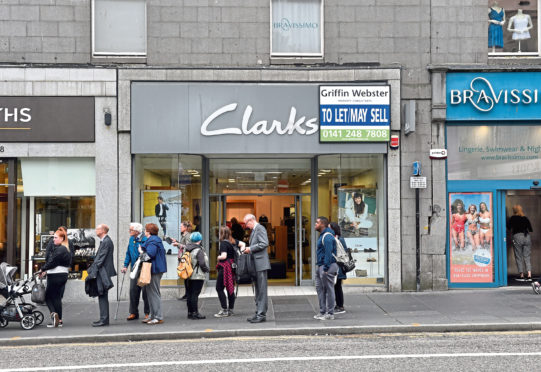 Clarks has been a fixture on Aberdeen's Union Street since the 70s