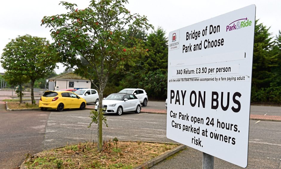 The Bridge of Don park and ride.