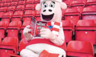Aberdeen Football Club Community Trust apprentice Tommy Davie dressed as Donny the Sheep