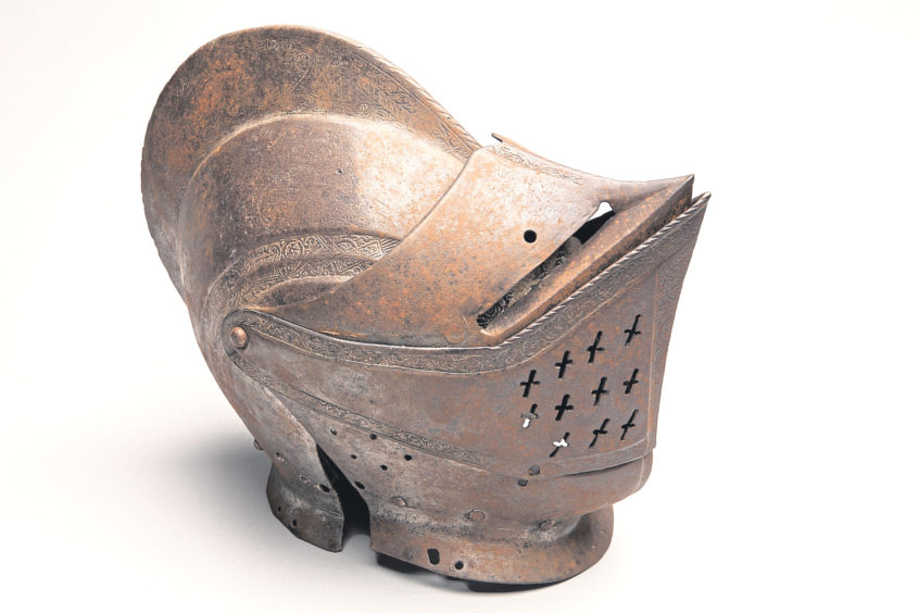 Parts of a suit of armour, possibly dating to the 1500s or 1600s. Aberdeen City Council (Museums & Galleries collections)