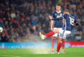 Scotland's Stuart Armstrong scores his sides sixth goal  during the UEFA Euro 2020 qualifying match at Hampden Park, Glasgow. PA Photo. Picture date: Sunday October 13, 2019. See PA story SOCCER Scotland. Photo credit should read: Steve Welsh/PA Wire. RESTRICTIONS: Use subject to restrictions. Editorial use only. Commercial use only with prior written consent of the Scottish FA. Call +44 (0)1158 447447 for further information.
