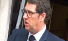 Adrian Jones leaving Aberdeen Sheriff Court  after admitting threatening food van operators outside his home
