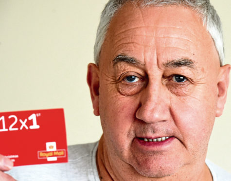 Family members told Dougie McConachy they had to pay to collect his Christmas cards due to the stamps