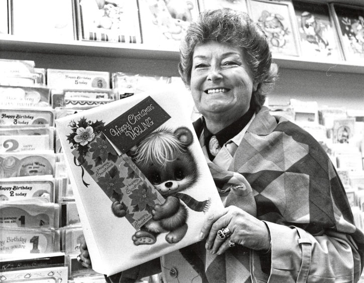 1987: Jay Strachan is looking for Christmas cards in shops