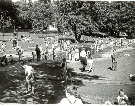 Westburn Park during the heatwave of 1959