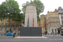 Cenotaph boarded over in Whitehall