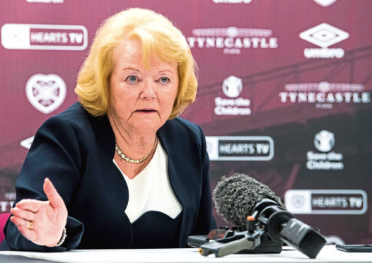 Hearts chair Ann Budge is determined to fight against her club's relegation.