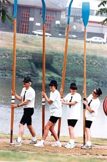 1994: The rookie rowers of the Blues Rhythm Masters team.