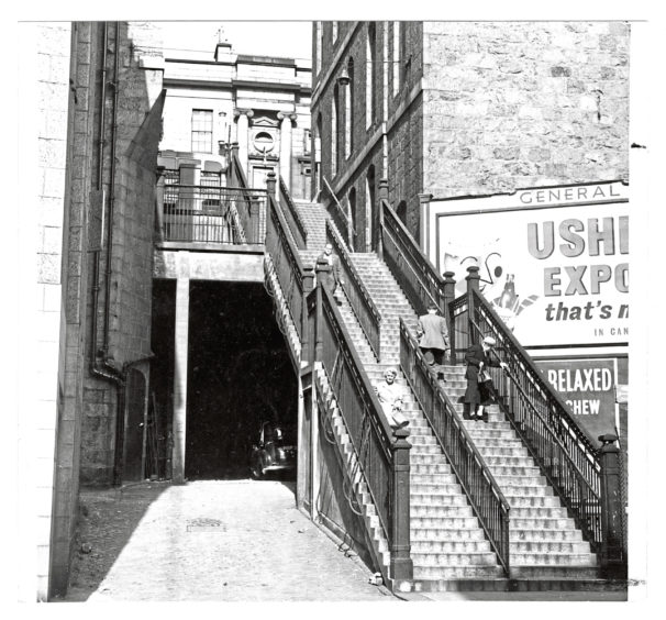 1959: The stairs climbing from The Green to Union Street.