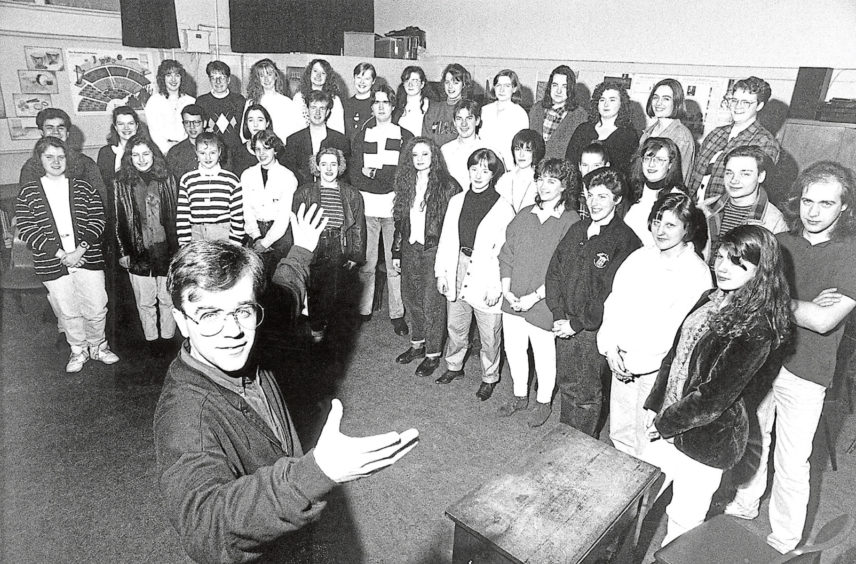 1992: These young singers from throughout the North-east were in fine voice at a choral workshop at Harlaw Academy. They were hoping to join the Aberdeen Youth Choir for the Aberdeen International Youth Festival and were being put through their paces by Christopher Bell, front, chorus master of the RSO Chorus.