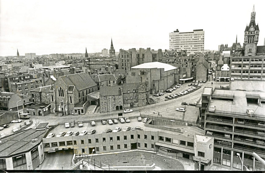 1978: A rooftop view of the Shiprow taken from the Harbour Board's offices.