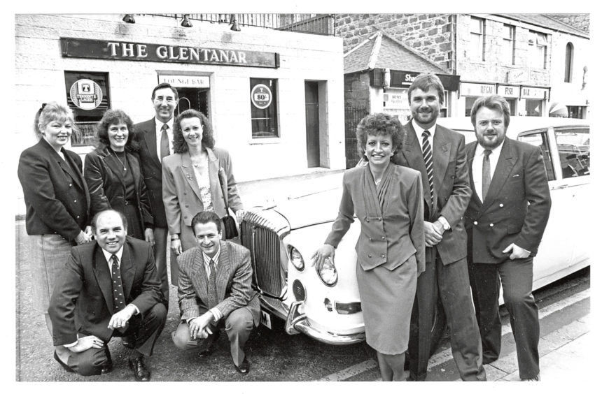 1990: The staff of the Glentanar Bar, Aberdeen, visited Whyte & Mackay's distillery at Fettercairn for winning the firm's pub of the year competition. Mine host Andy Juroszek (second right) is with his wife, Linda, and brother, Frank. On the left are David Kerr, area sales rep for Whyte & Mackay, Carol Fowler, of Aberdeen Journals' promotions department, Graham and Lesley Watson and Gordon and Hazel Forbes.