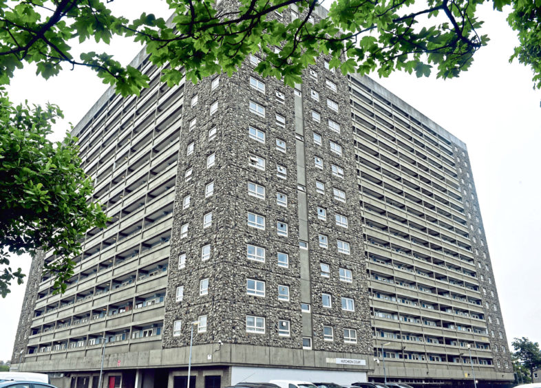 Hutcheon Court, one of the Aberdeen high rises under threat of demolition.