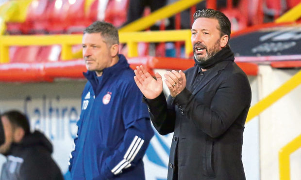 Derek McInnes, right, and assistant manager Tony Docherty