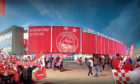 New impression (23/05/2017) for the Aberdeen football Stadium at Kingsford