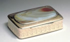Presentation Gold Snuff Box with Agate Cover made by James Erskine